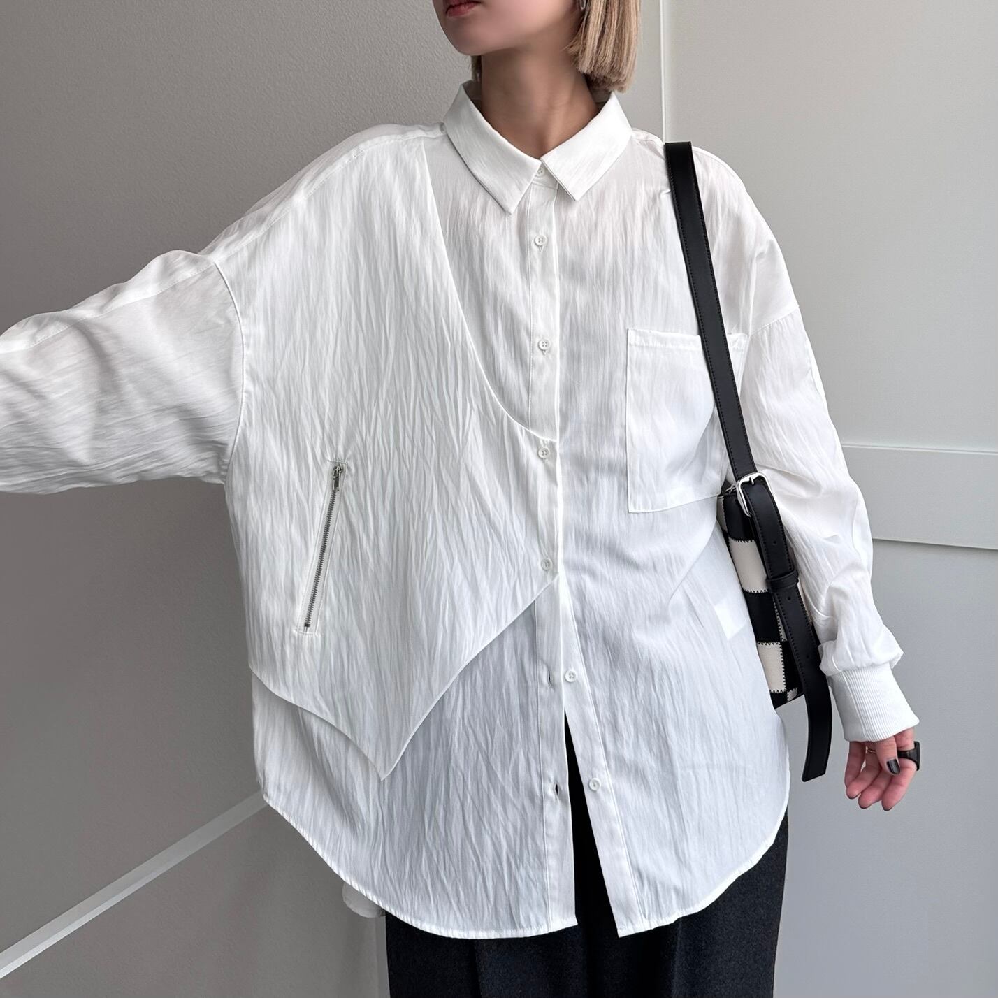 zipデザインオーバーSH/オフホワイト | CFT.