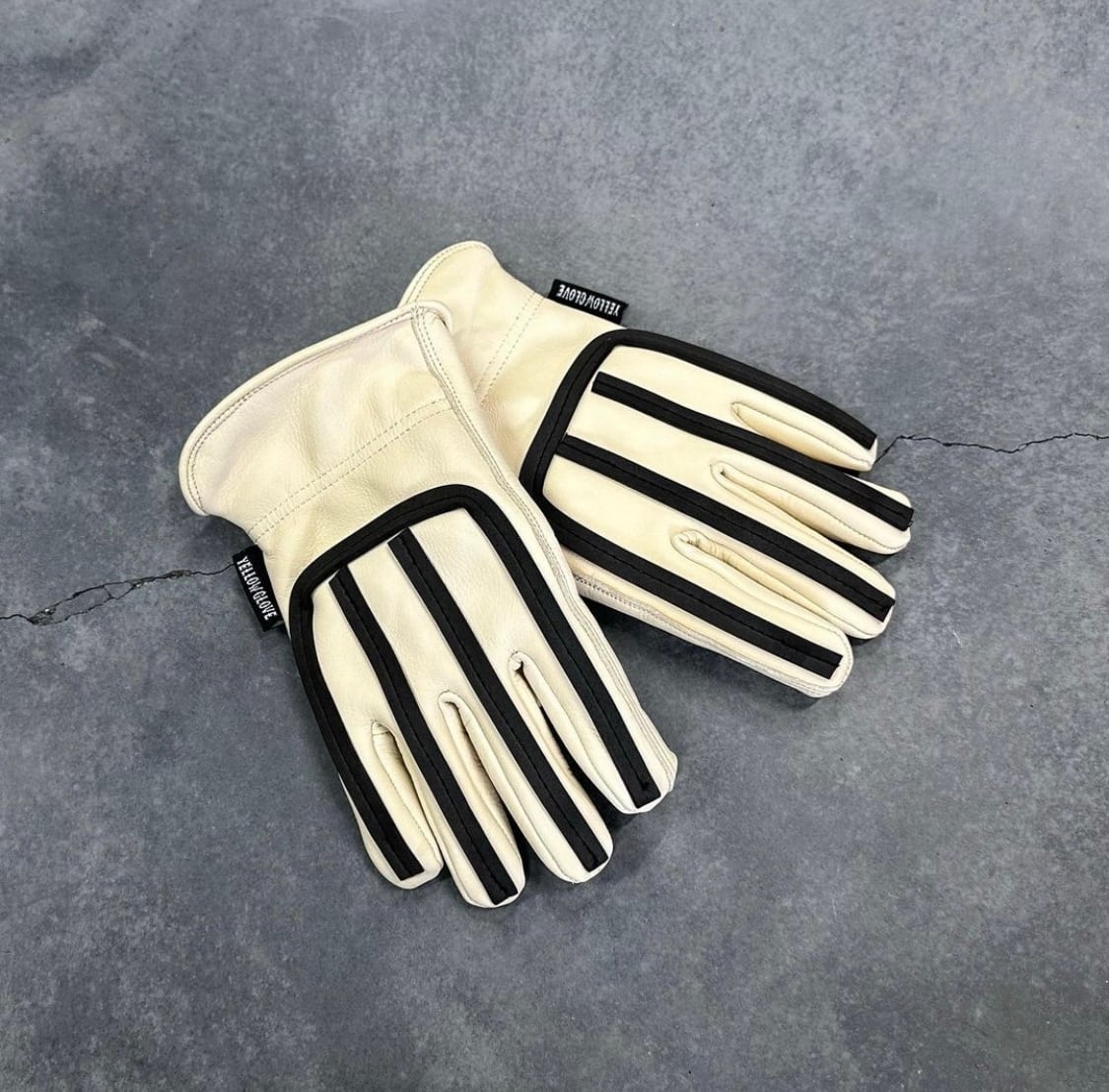 YELLOW GLOVE - WINTER VMX - Beige/Black | CHILL YELLOW GLOVE - WINTER VMX - Beige/Black | CHILL