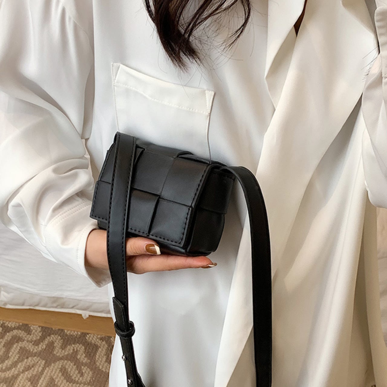 Braided Design Mini Shoulder Bag 00285