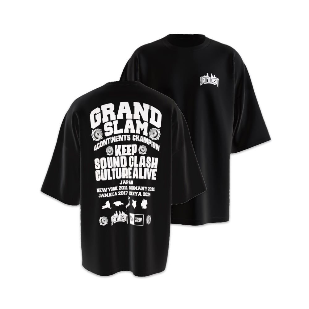 サウンドクラッシュ4大陸・5ヶ国制覇記念GRAND SLAM Tシャツ -BLACK