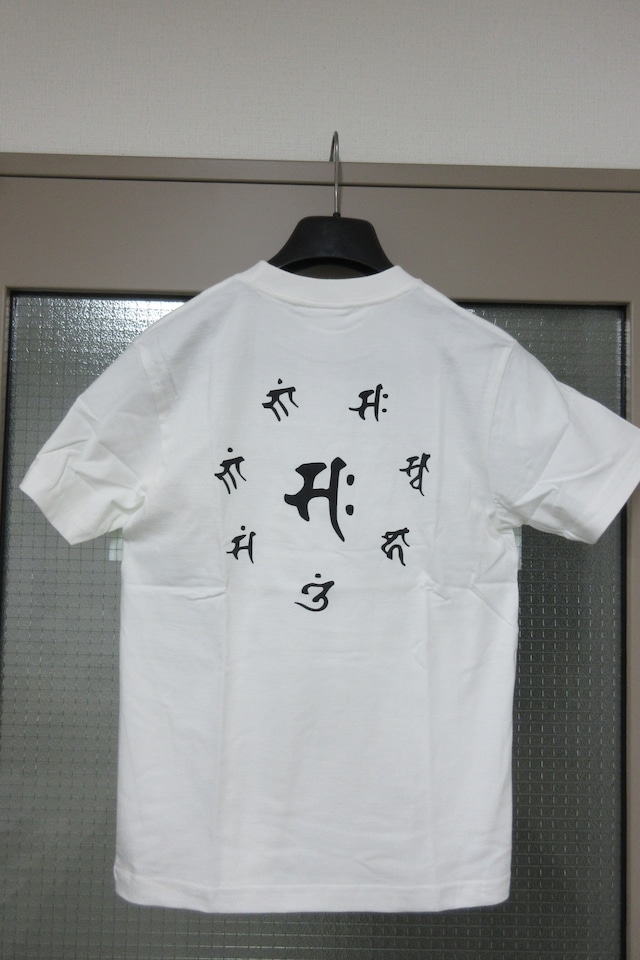 【最終処分価格】梵字Tシャツ（白、Ｓサイズ）午（うま）　勢至菩薩