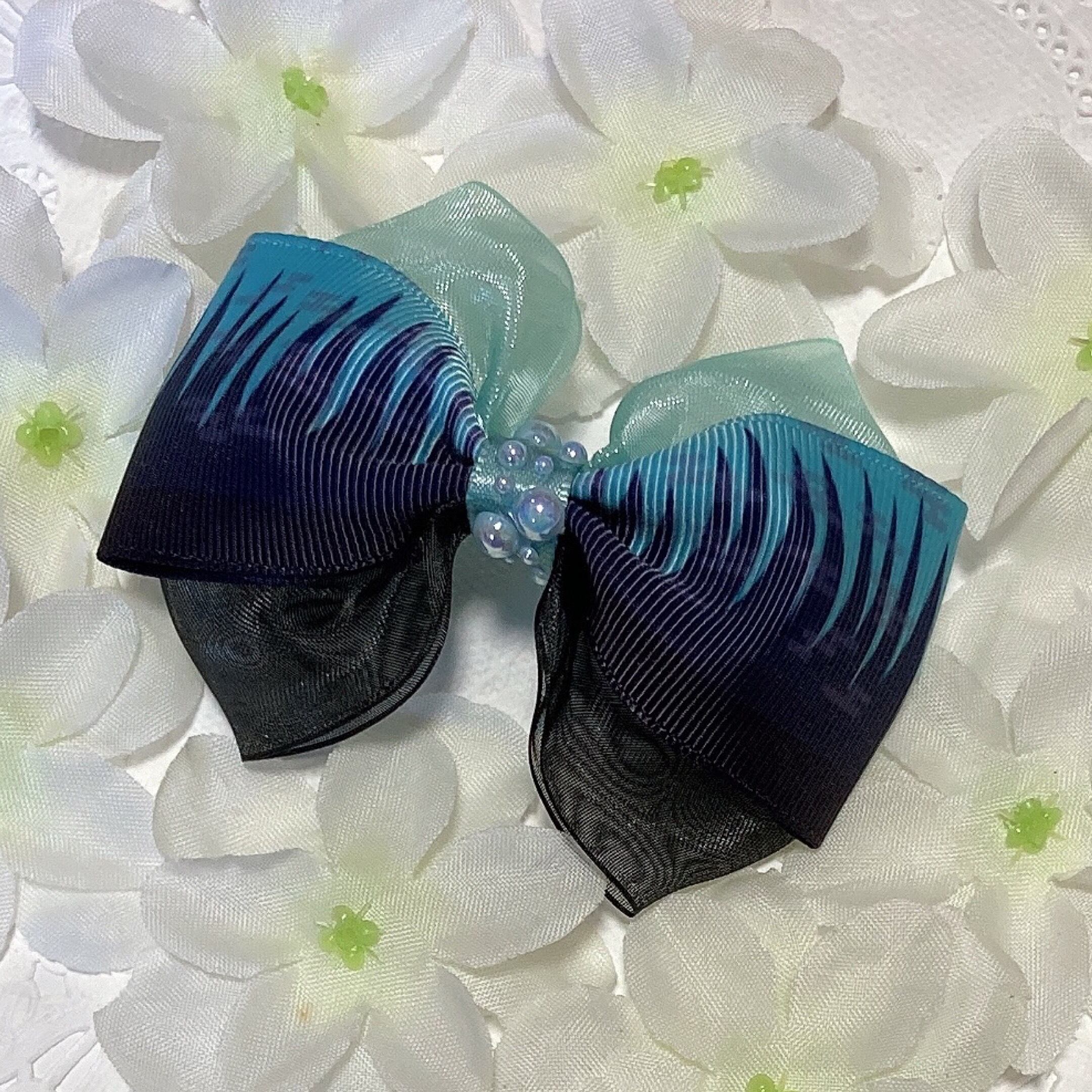 オーガンジーリボン ベビークリップ ミニミニサイズ ハロウィン オーガンジーリボン ベビークリップ ミニミニサイズ ハロウィン