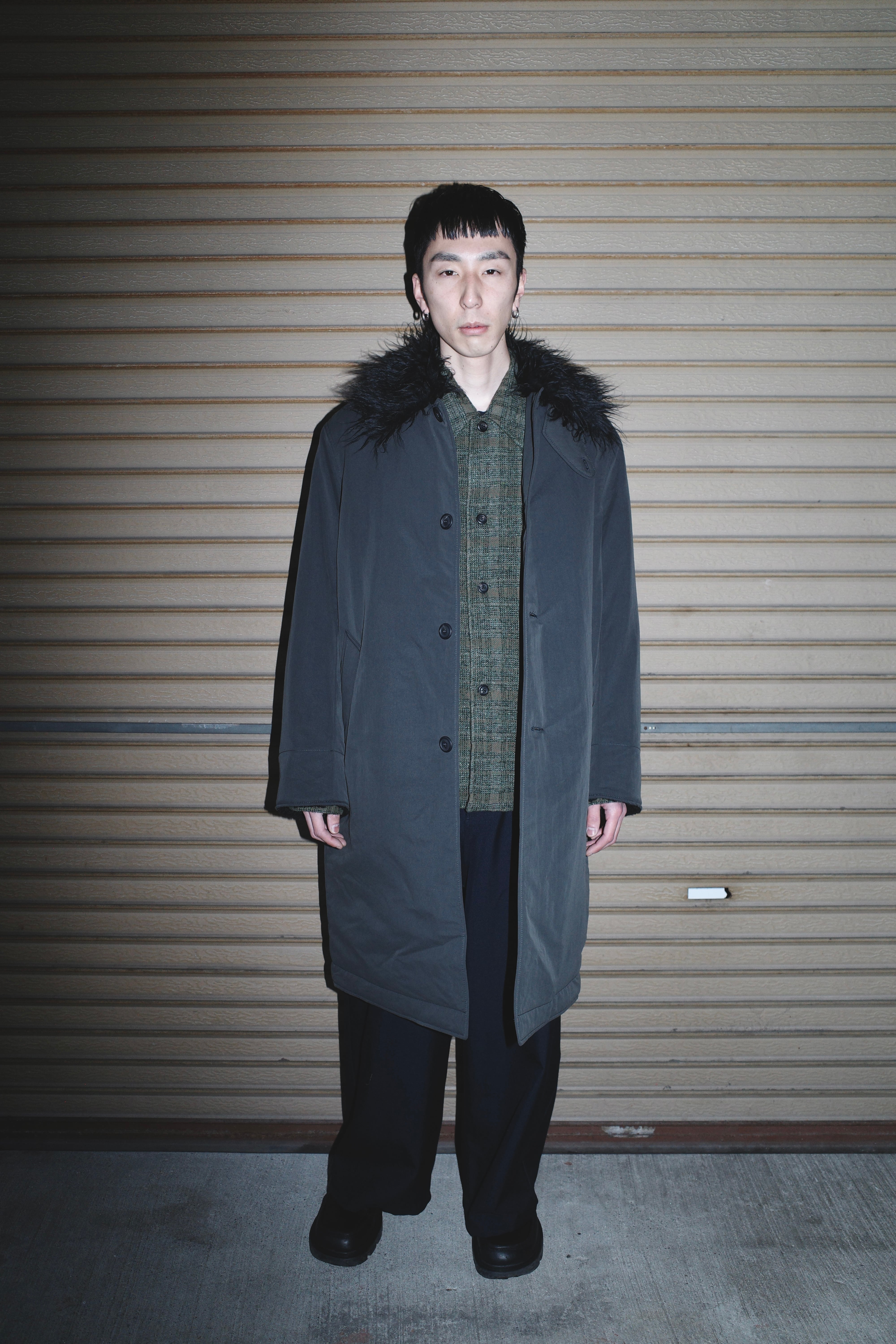 OUR LEGACY POLAR COAT Vapor Charcoal Peached Nylon M4241PV | BEST 