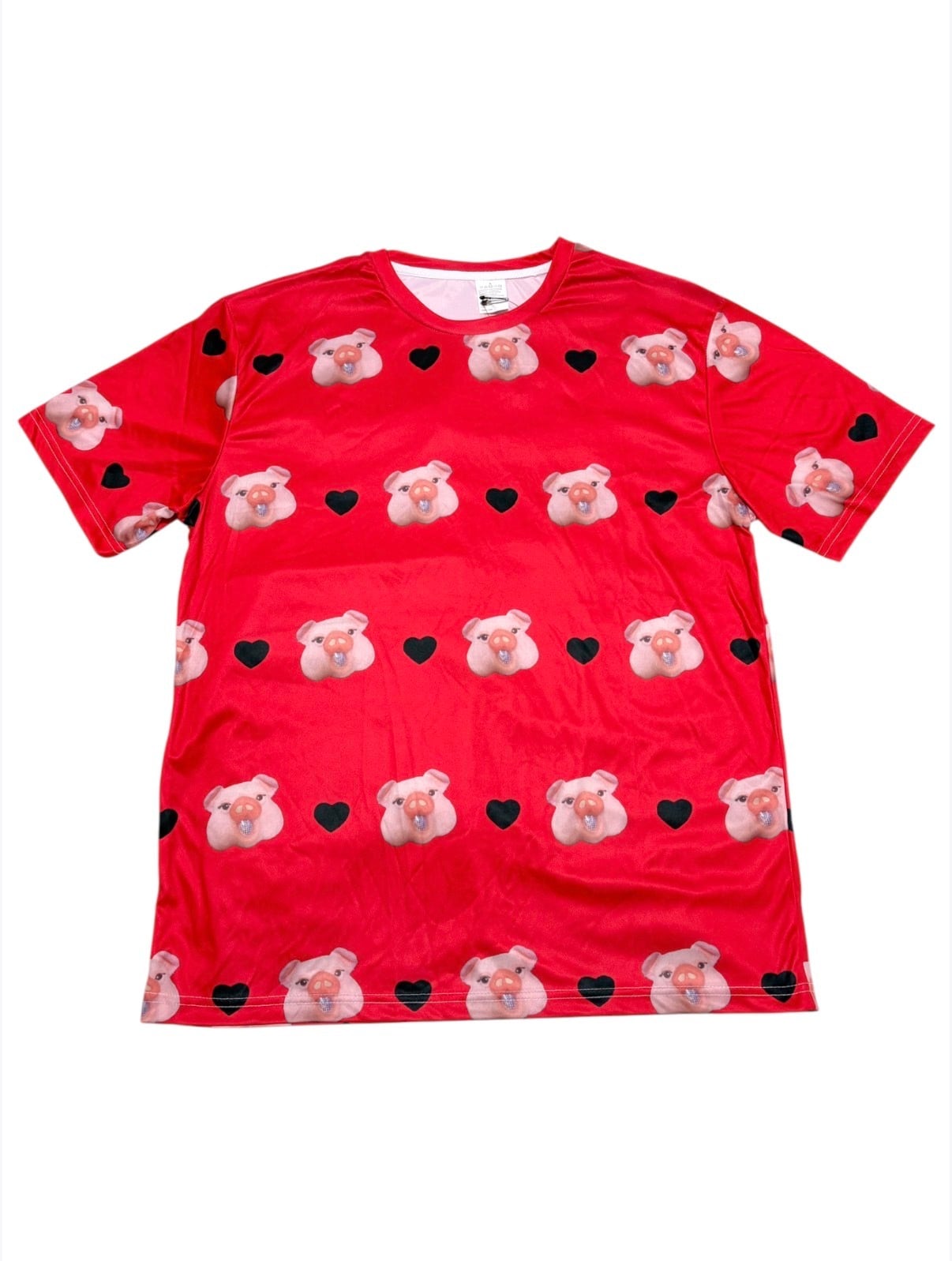 【8/28(金)20:00-9/3(木)23:59まで限定❣️】いっこの実 / Tシャツ(赤ハート/ぶた)
