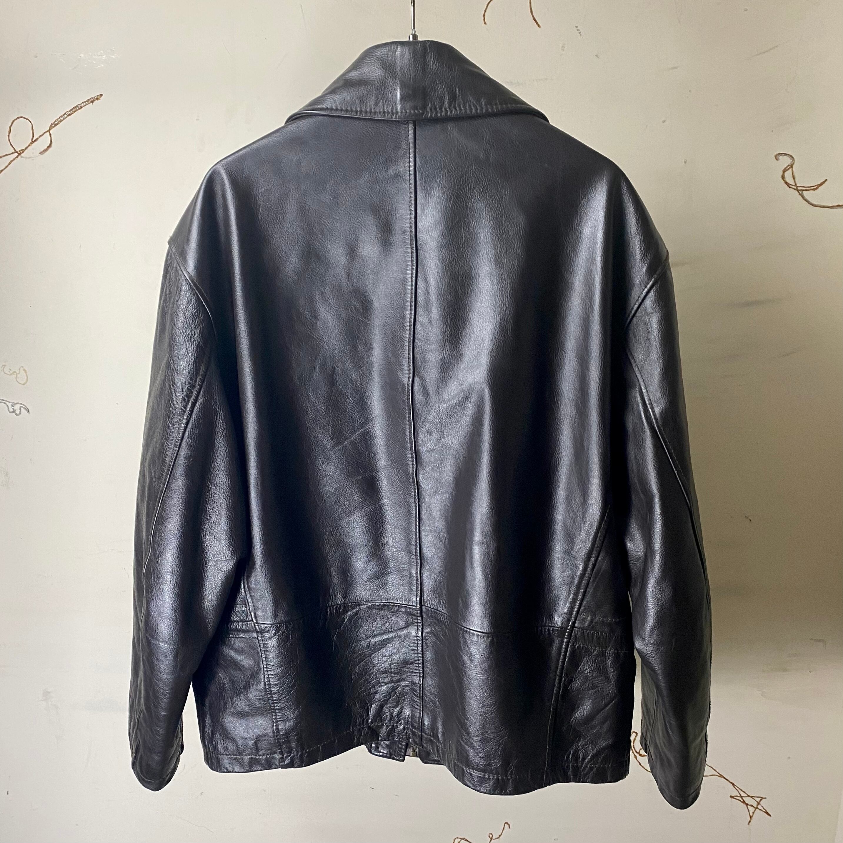 vintage leather fireman jacket | NOIR ONLINE