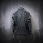 TOUR RECORD 脇レザーリブジャケット シープレザー(羊) メンズ ブラック Sサイズ