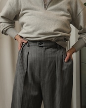 1980-90's Saint Laurent - Rive Gauche / Striped Wool Slacks