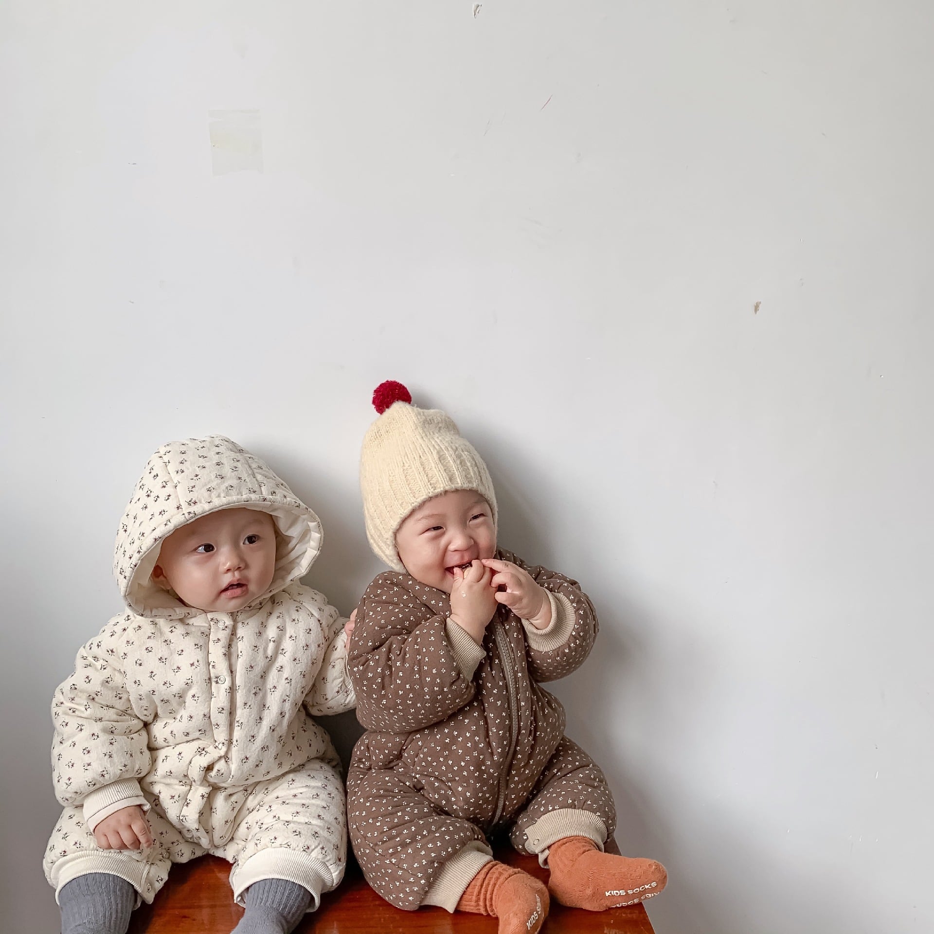 【BABY】韓国風 もこもこ厚手オールインワン