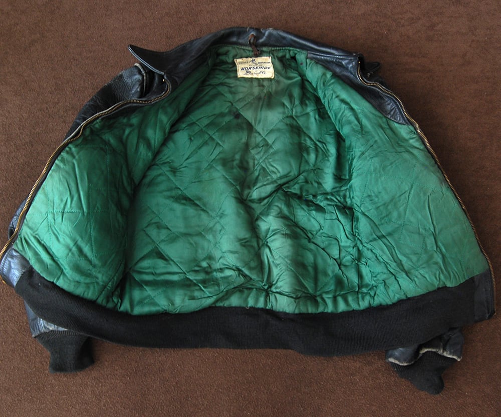50s Durable HORSE HIDE BOMBER JACKET | SECOND TIME GLORY