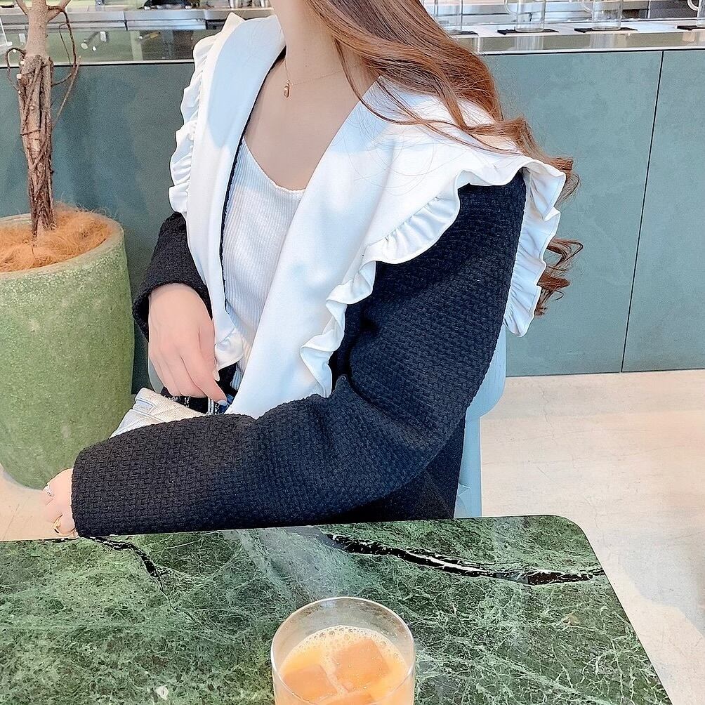 moripon Frillcollar tweed JK ツイードジャケット 新品