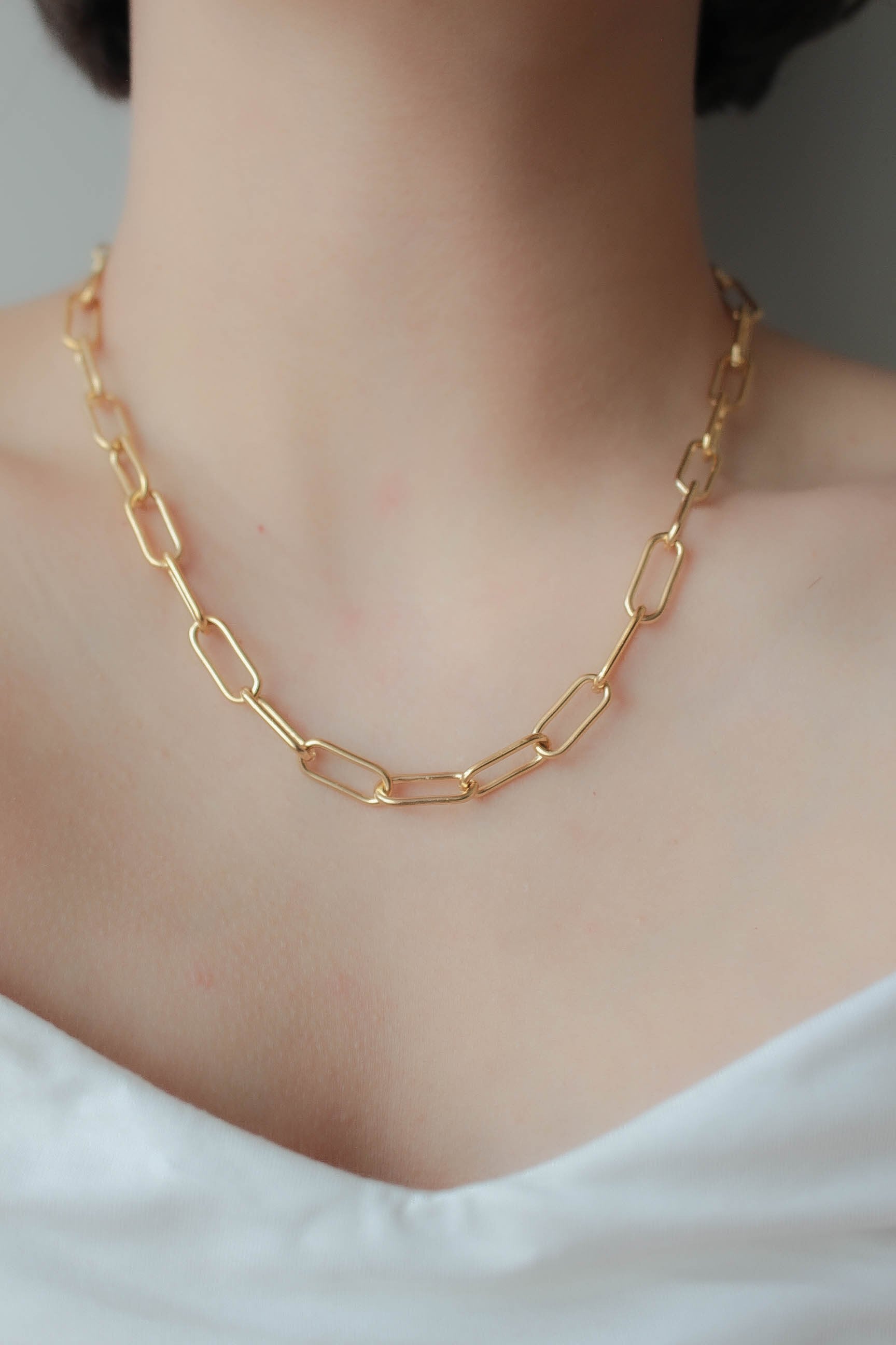 Oval Chain Necklace | ebine(エビネ)|金属アレルギー対応アクセサリー