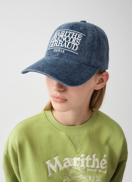 キャップ Marithe + Francois Girbaud DENIM WASHING REGULAR LOGO BALL C ☆WayV テン 着用!!【MARITHE FRANCOIS GIRBAUD】DENIM