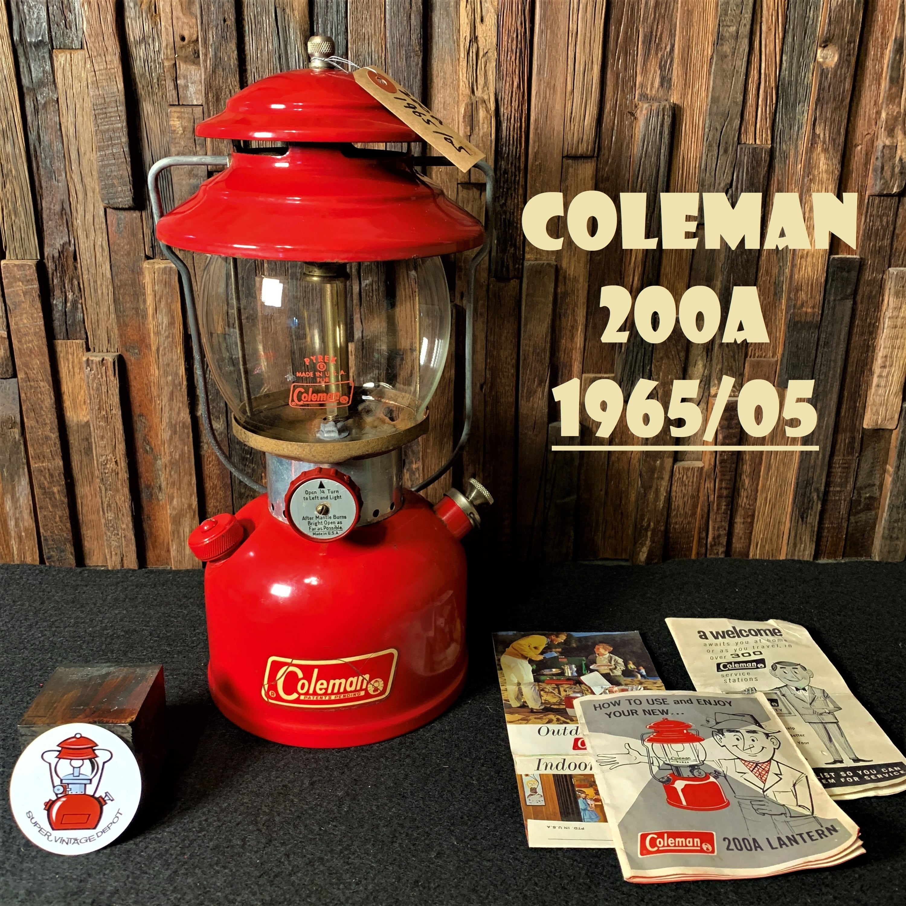 コールマン 200A 1965年5月製造 後期 パテンツペンディング 白枠