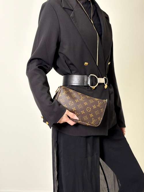 LOUIS VUITTON ルイヴィトン アクセソワール モノグラム ショルダーバッグ ブラウン レザー ワンショルダー M51980 vintage ヴィンテージ オールド z7gkhx