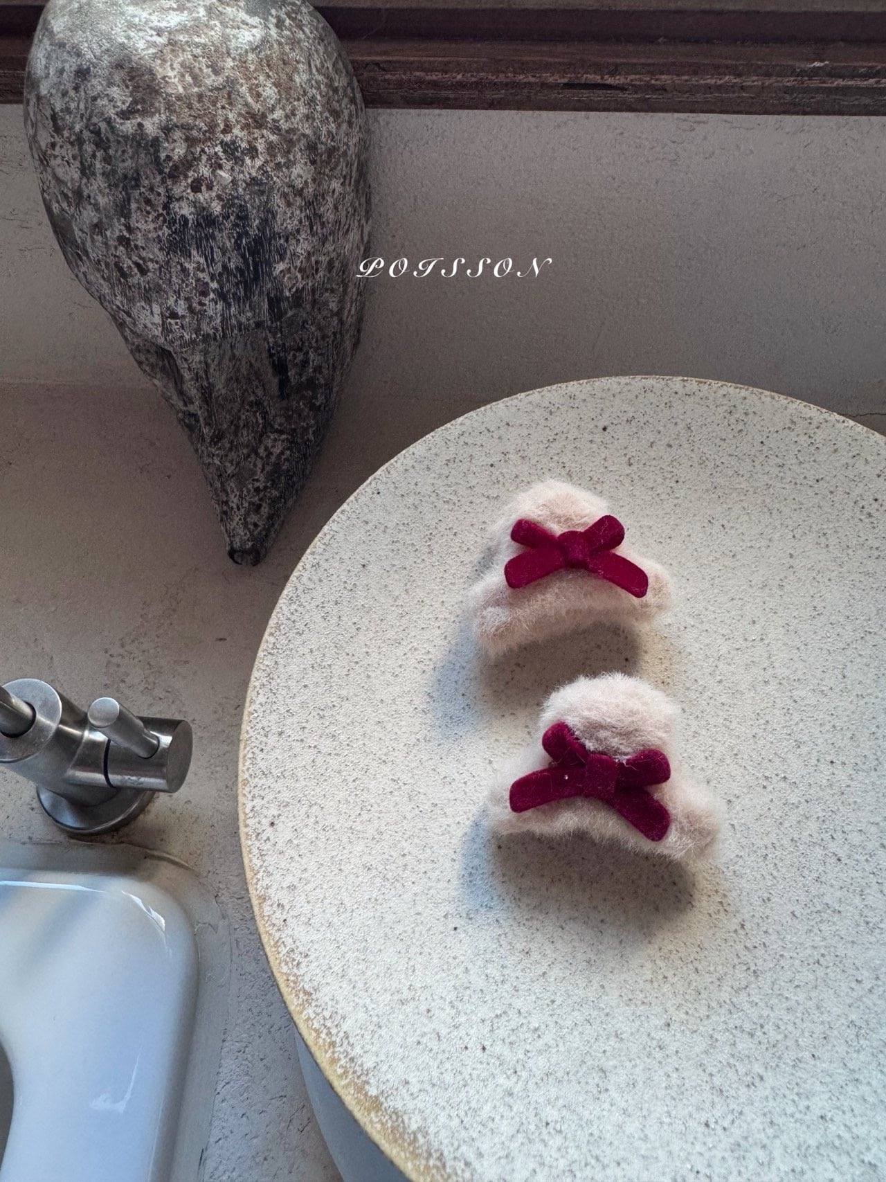 【即納】2点セットPベルベットリボンヘアピン