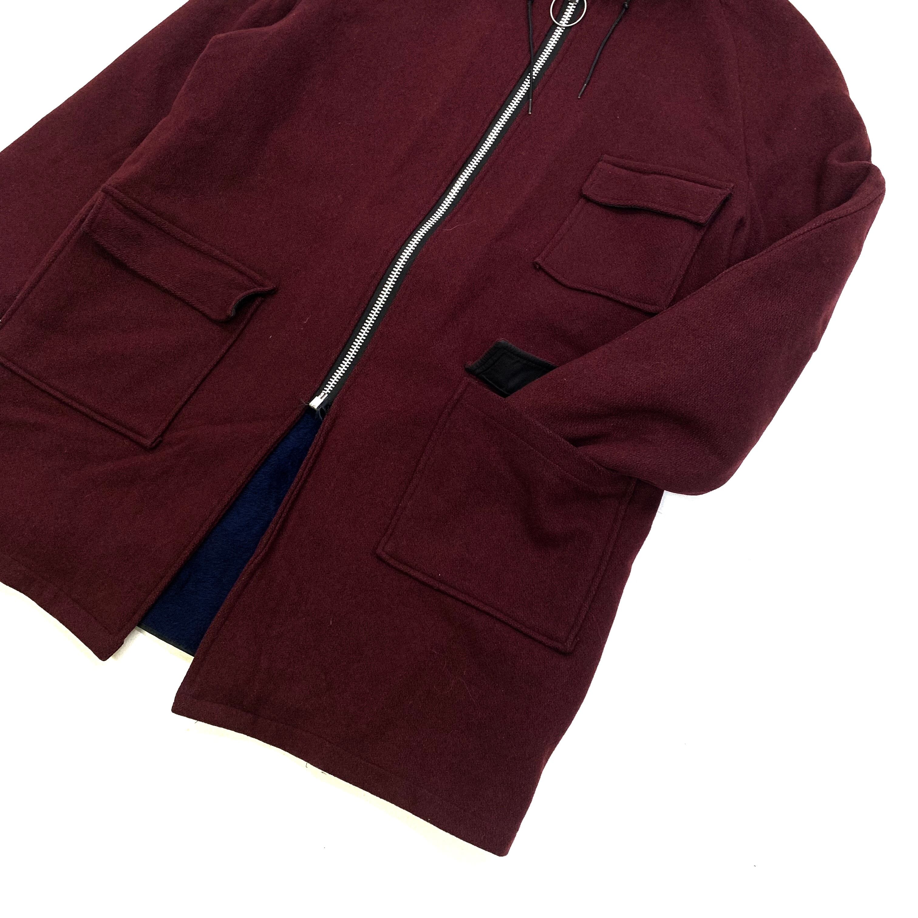 1960's melton wool hooded coat バーガンディー メルトンウール ...