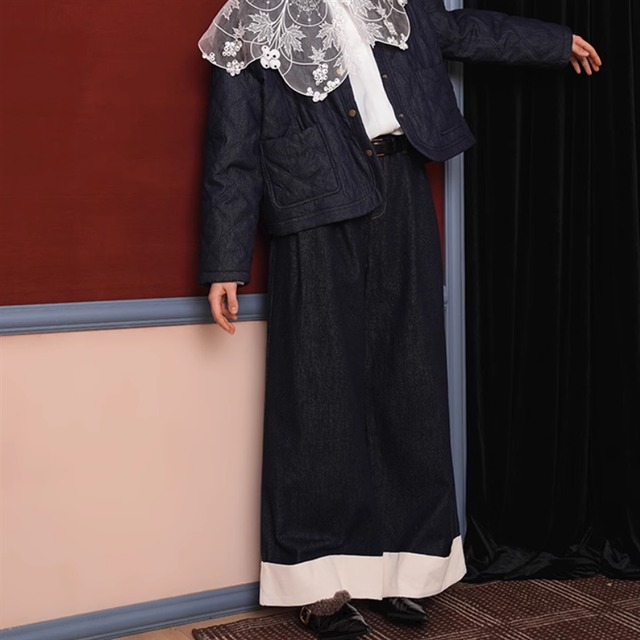 デニムワイドパンツ　2color　10958