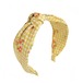H2056O-Floral Gingham Headband-OCHRE