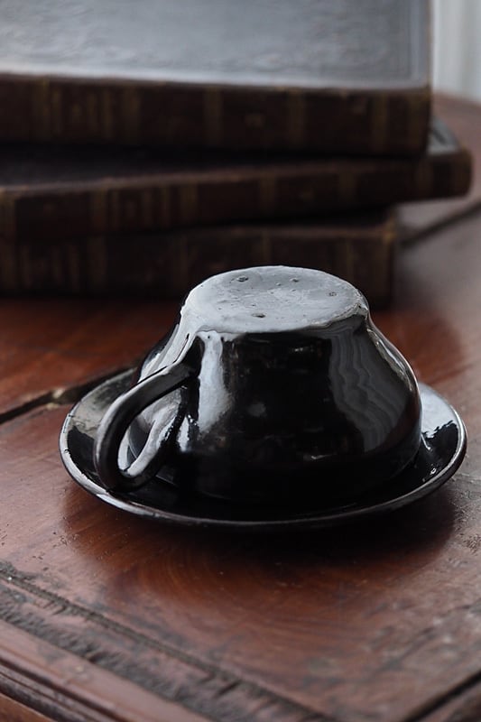 深みの黒 カップ&ソーサーセット-antique cup & saucer set
