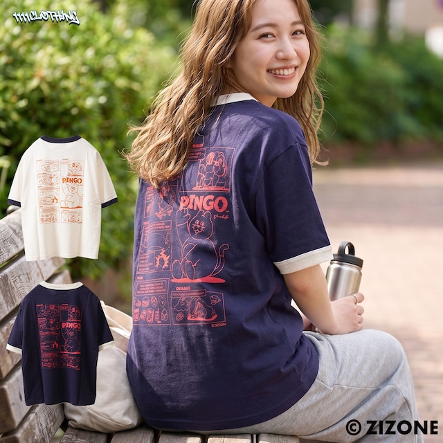 ◆ZIZONE Ringer Neck Tee◆gt-zi6485