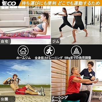 iECO トレーニングチューブ チューブトレーニング 筋トレチュー ゴム