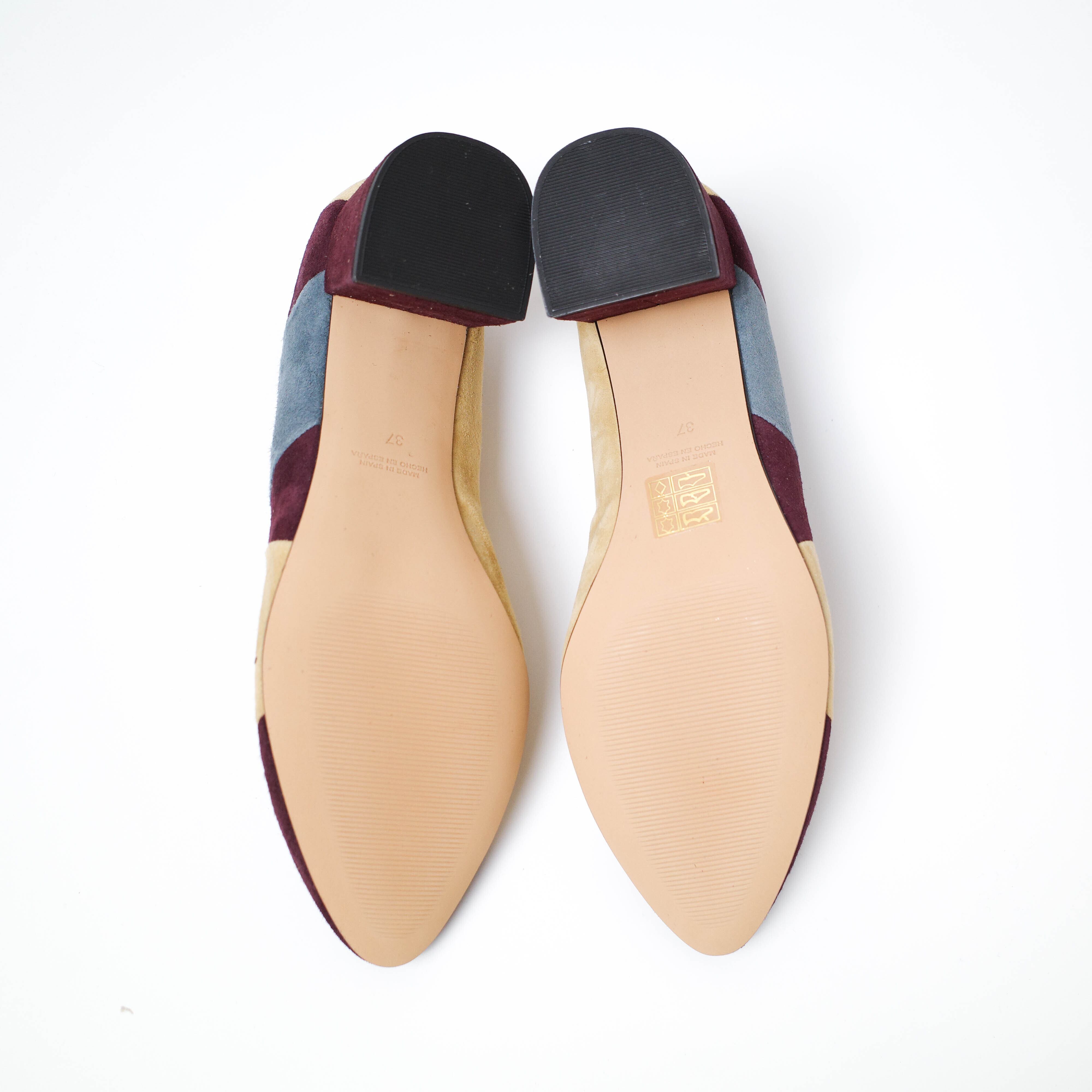 [NEW] STEFANNO BRUNNIS	MULTI COLOR SUEDE PUMPS 53184-2-00517