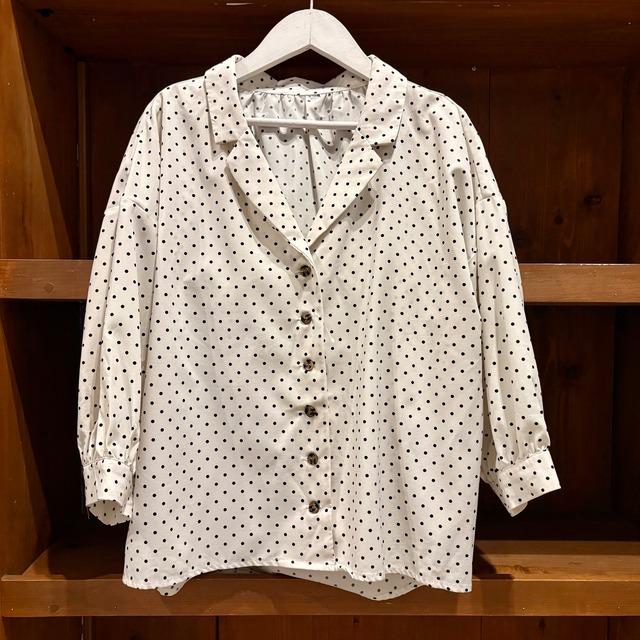 古着 水玉 ブラウス