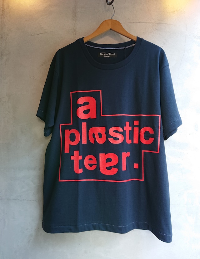 Sick and Tiired "plastic PRINT T-SHIRTS"  Dark Navy / Red Print Color