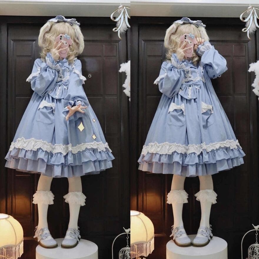 ロリータファッション通販 SEASONZ ふわふわ メイドワンピース ロリータファッション通販 SEASONZ ふわふわ メイドワンピース