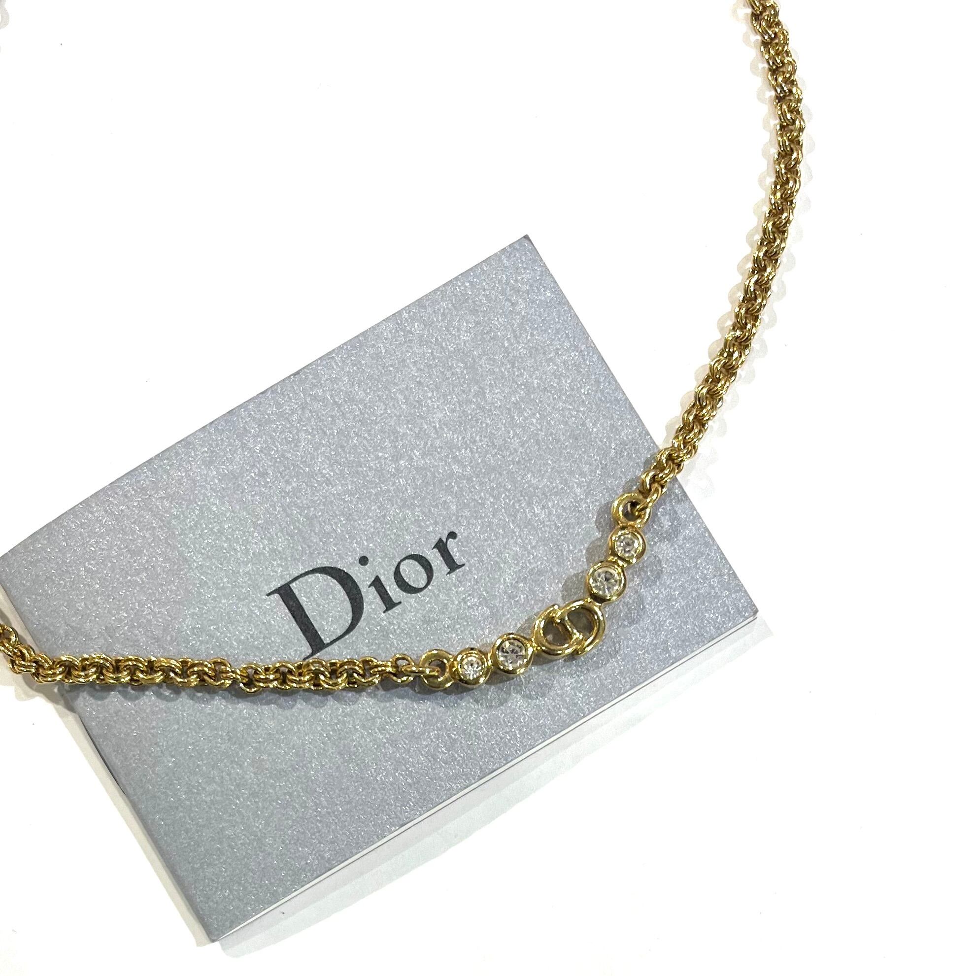 Christian Dior】2239 DIOR ディオールロゴ CDロゴ ネックレス