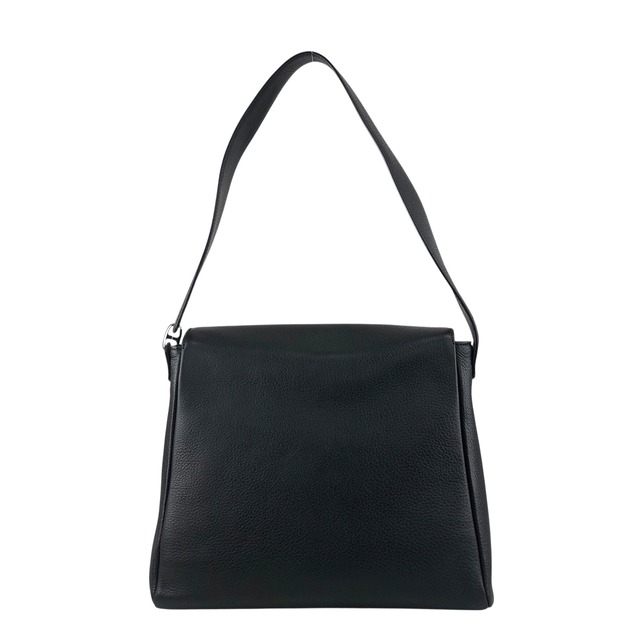 LOEWE ロエベ ショルダーバッグ ブラック ロゴ型押し レザー vintage ヴィンテージ オールド ni55eb