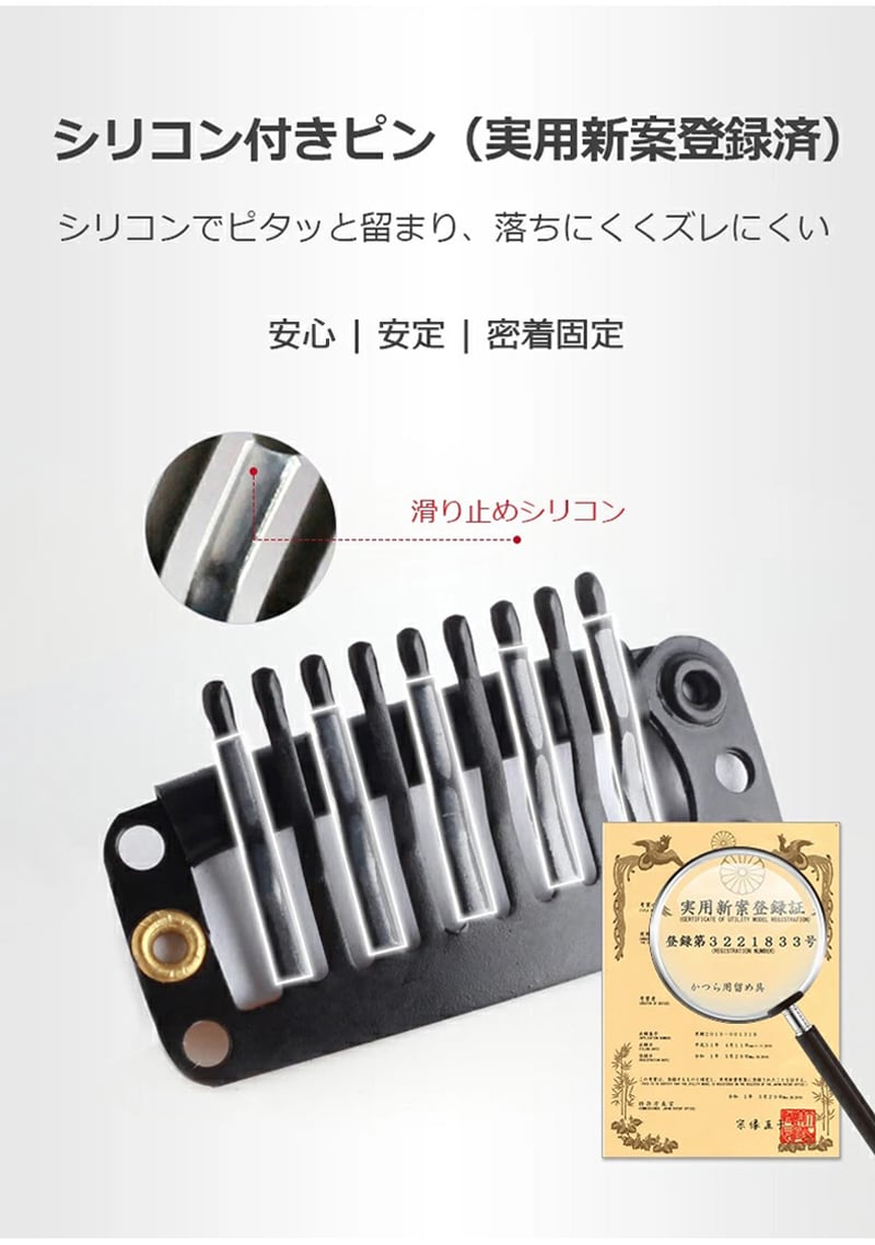 私元気！柔らかフィット通気性部分ウィッグ◎7×10cm髪の長さ15cm