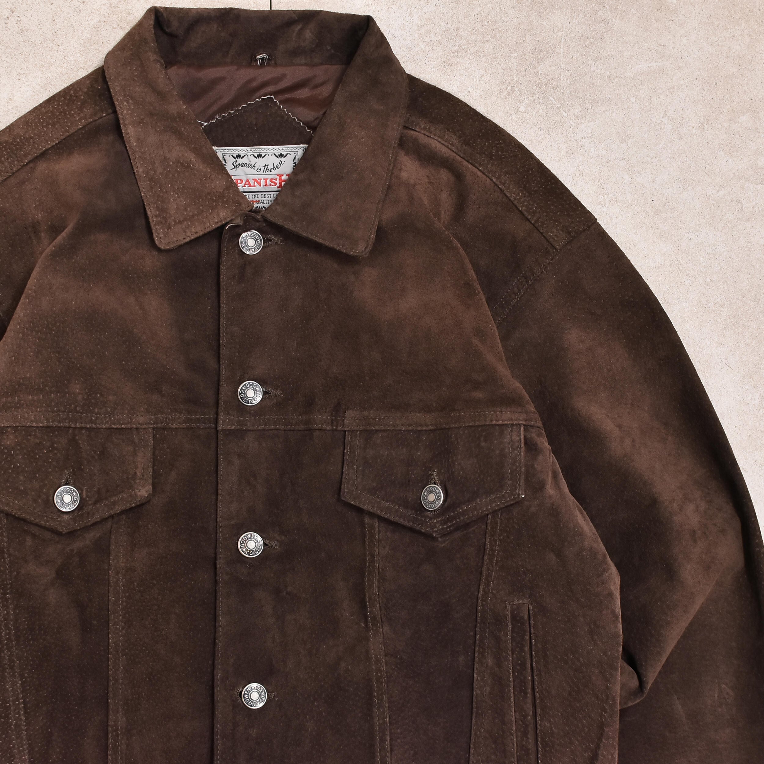 80~90s Suede leather tracker jkt | 古着屋 grin days memory 80~90s Suede leather tracker jkt | 古着屋 grin days memory