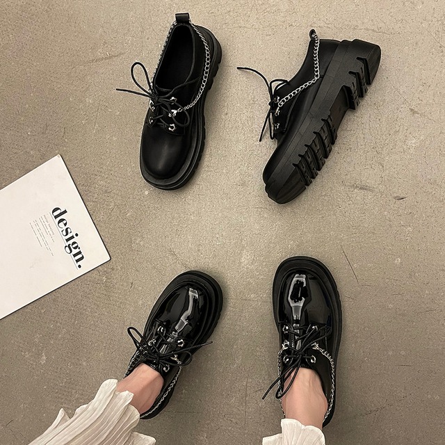 レザーサマーレッドスタイルブラックシングル 靴 シューズ 夏物 部族の婦人靴44185217528