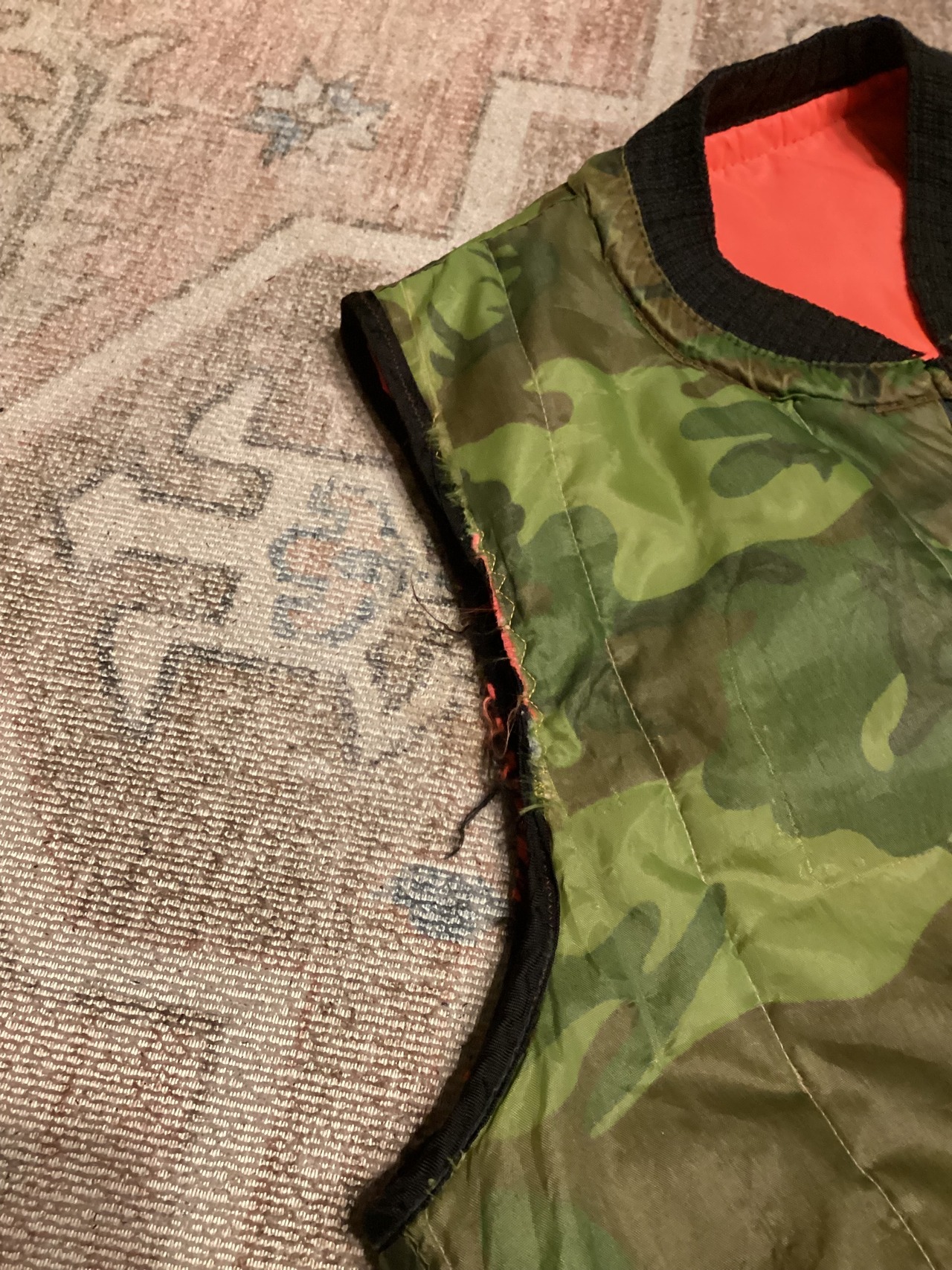 70s / Vintage ボロ / Reversible Camo Vest