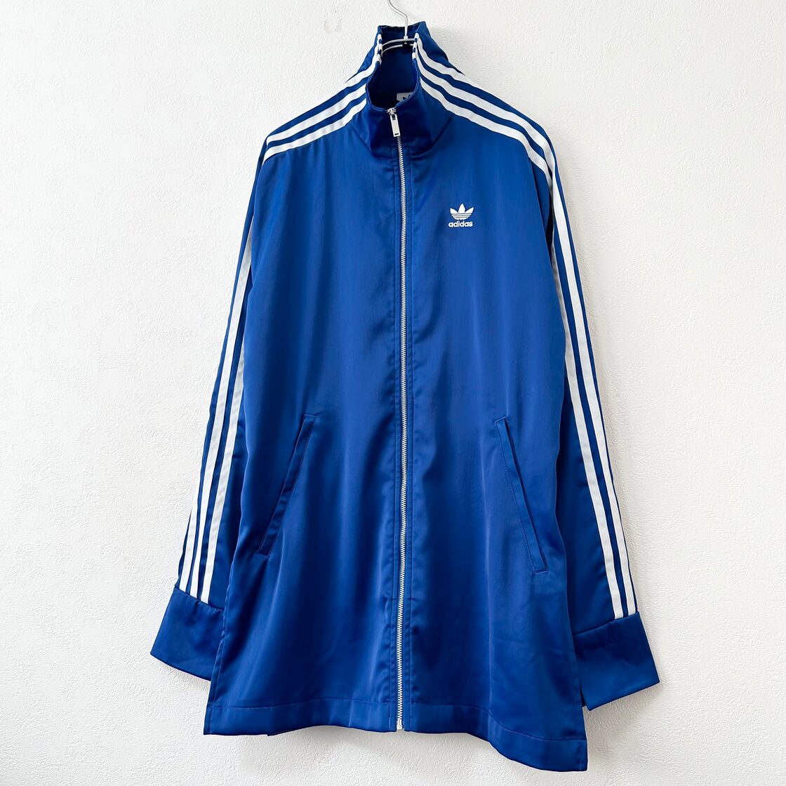 美品☆adidas/アディダス☆ジャージ☆トラックスーツ☆ブルー/青白☆S 