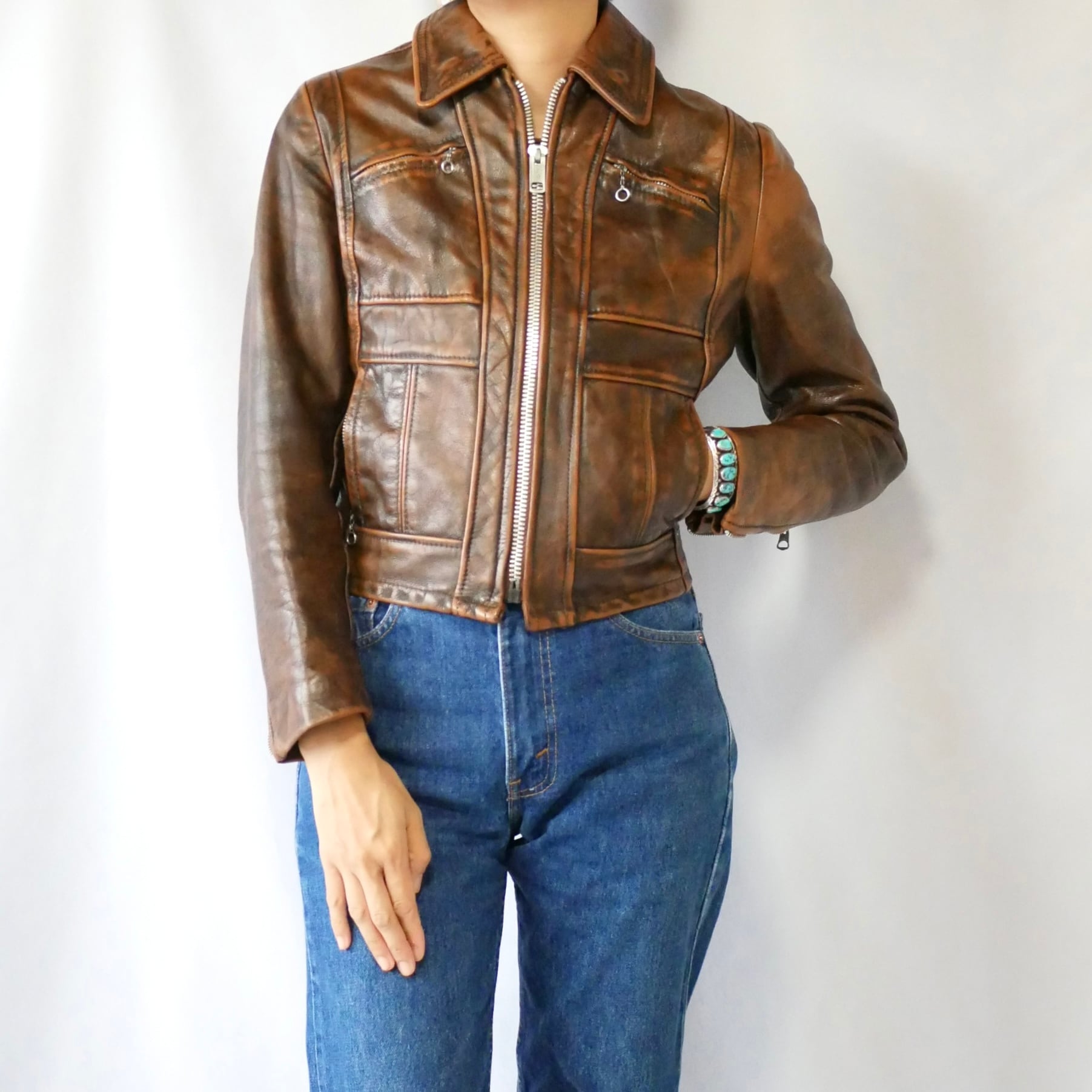 70s vintage Lesco single leather riders JKTシングルレザー 70s vintage Lesco single leather riders JKTシングルレザー