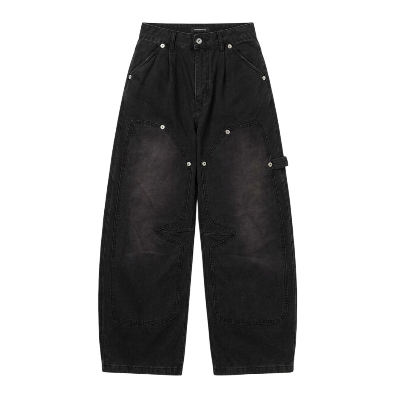 Curve design denim pants 0011