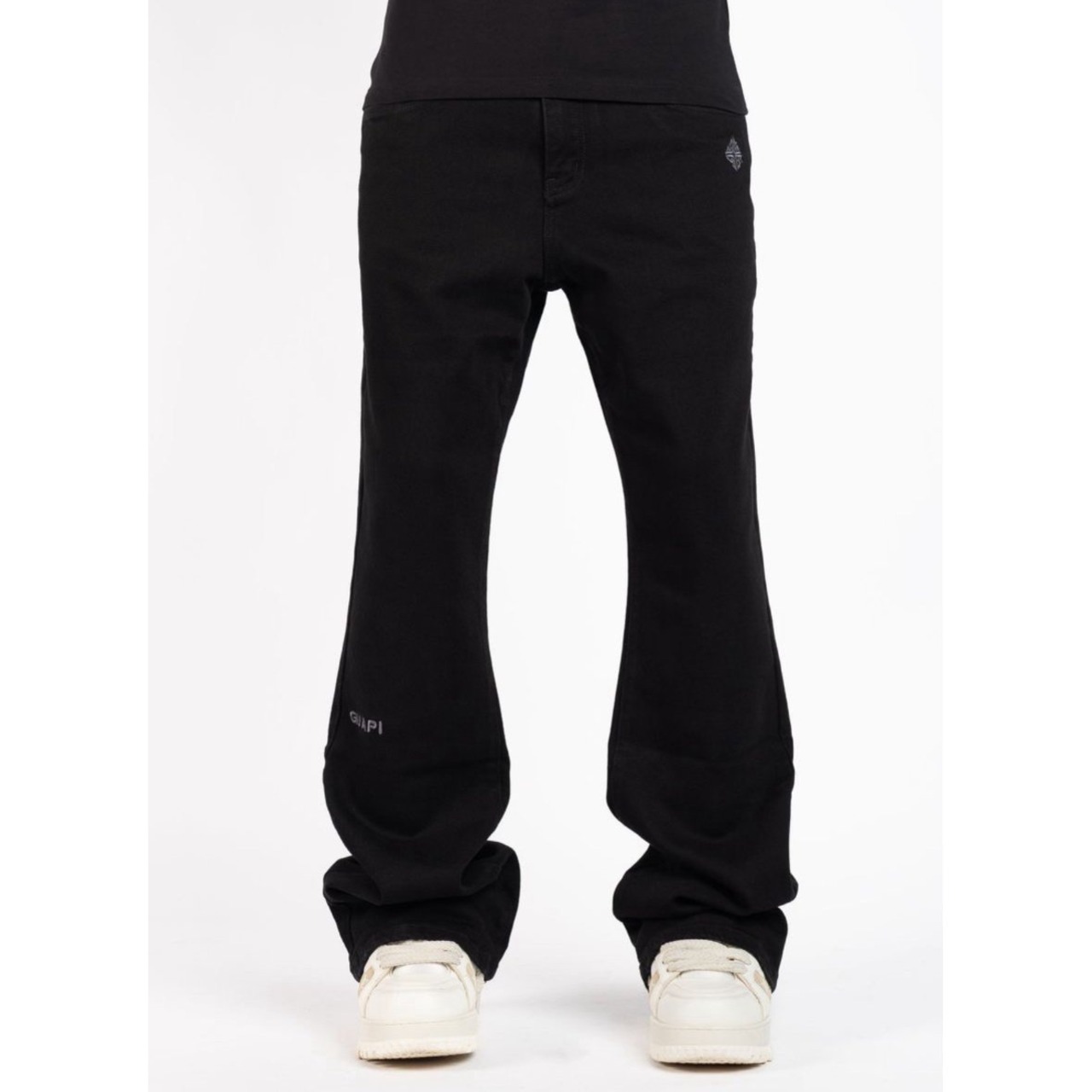 GUAPI / obsidian black basics flared denim