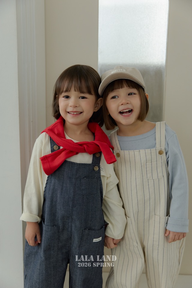 [即納S]≪LALALAND≫Eyelet Slim Long Sleeve T red (kids)130