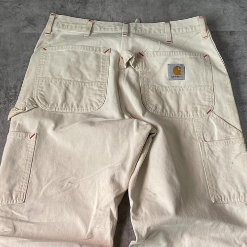 80s 星タグ USA製 ホワイト ダブルニー Carhartt pants 詳細写真13