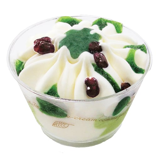 【業務用】 プチパフェアイス 抹茶&バニラ 90ml×24個入| 抹茶ソース & 小豆トッピングの和風2色 カップアイス (北海道・沖縄・離島配送不可)