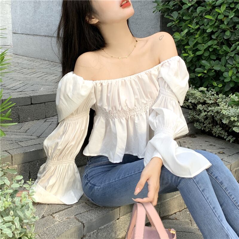 シャツ ショートホワイトサマートップス ロング 夏物 ブラックストロベリース95600354140