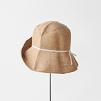 mature ha.／WP paper braid light hat wide／mixbrown×light grey