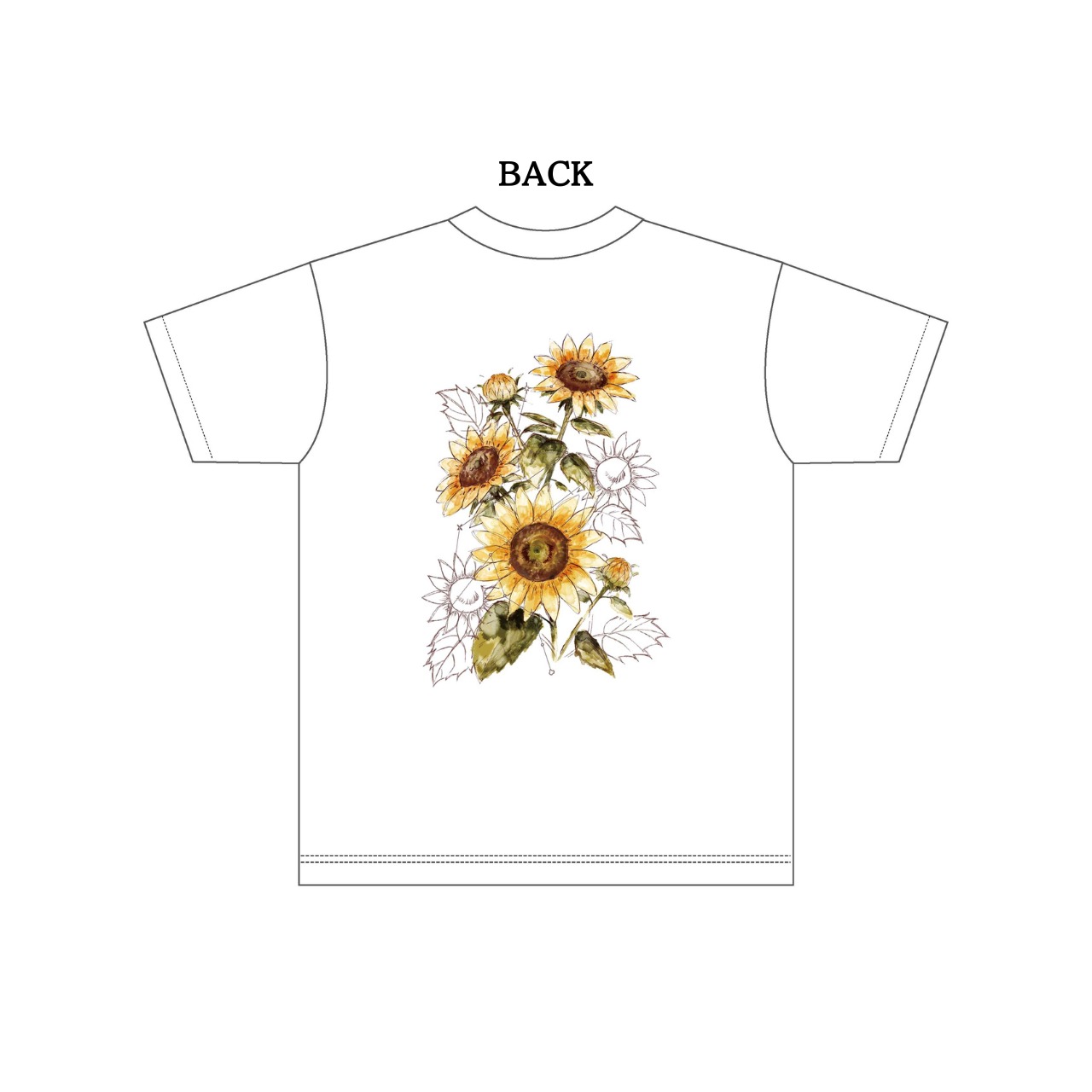 オリジナルTシャツ（ひまわり星座 Ver.）ホワイト