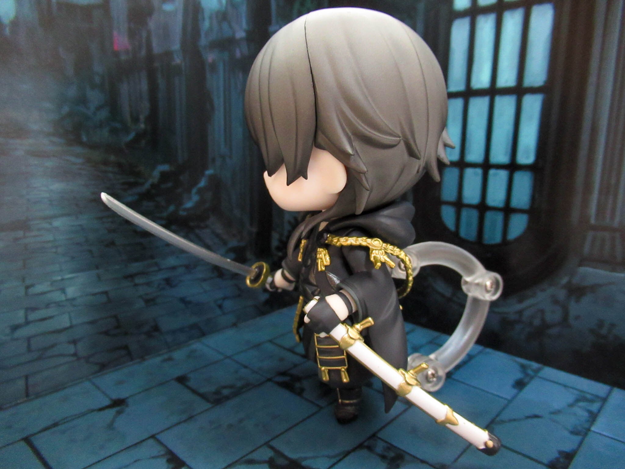 再入荷【1470】 黒い鶴丸国永 髪パーツ ショート ねんどろいど