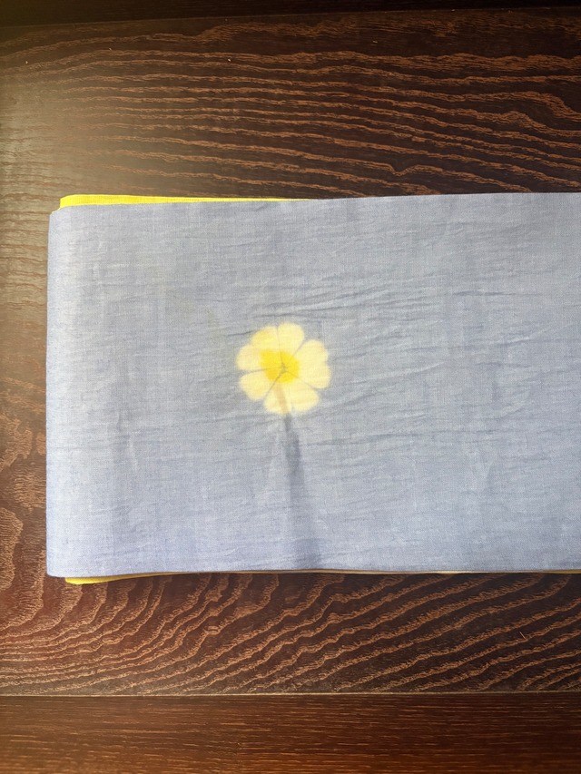 半幅帯　藤井絞　菊花 × 板〆（リバーシブル）