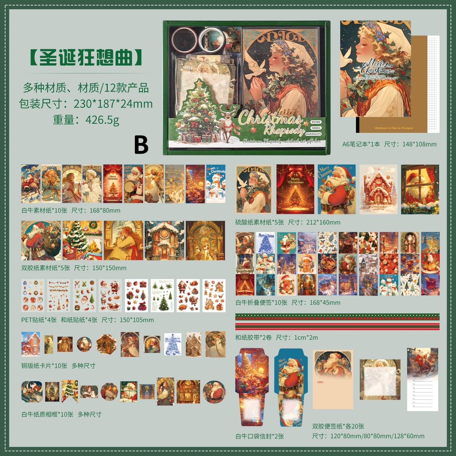 クリスマス【新入荷】訳アリ コラージュ素材セット AB31 ギフト