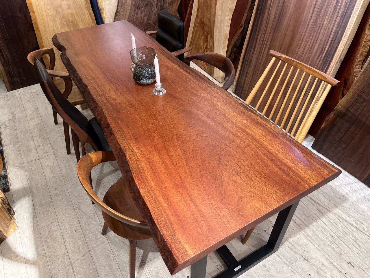 マホガニー_2190×780-665-610×50_浅草本店_テーブル天板/一枚板 240139