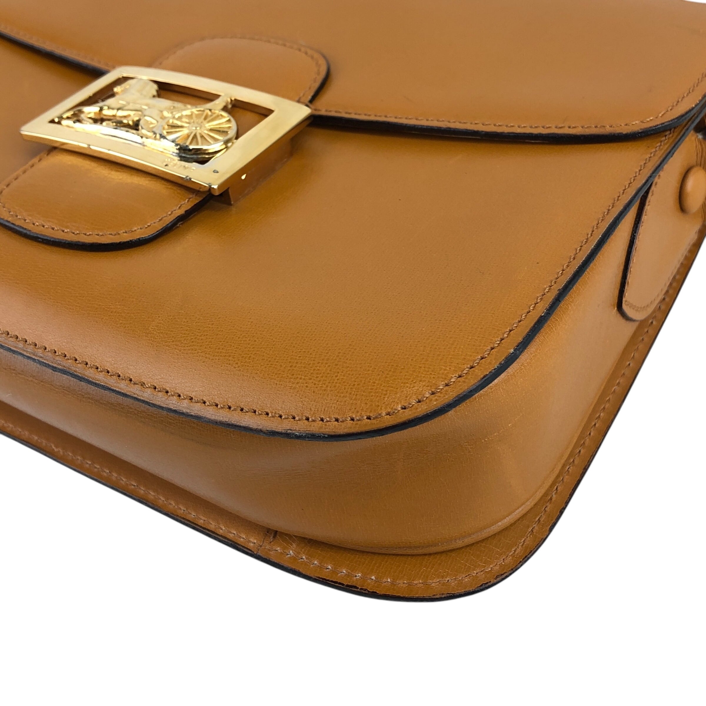CELINE セリーヌ ショルダーバッグ キャメル 馬車 ホースキャリッジ
